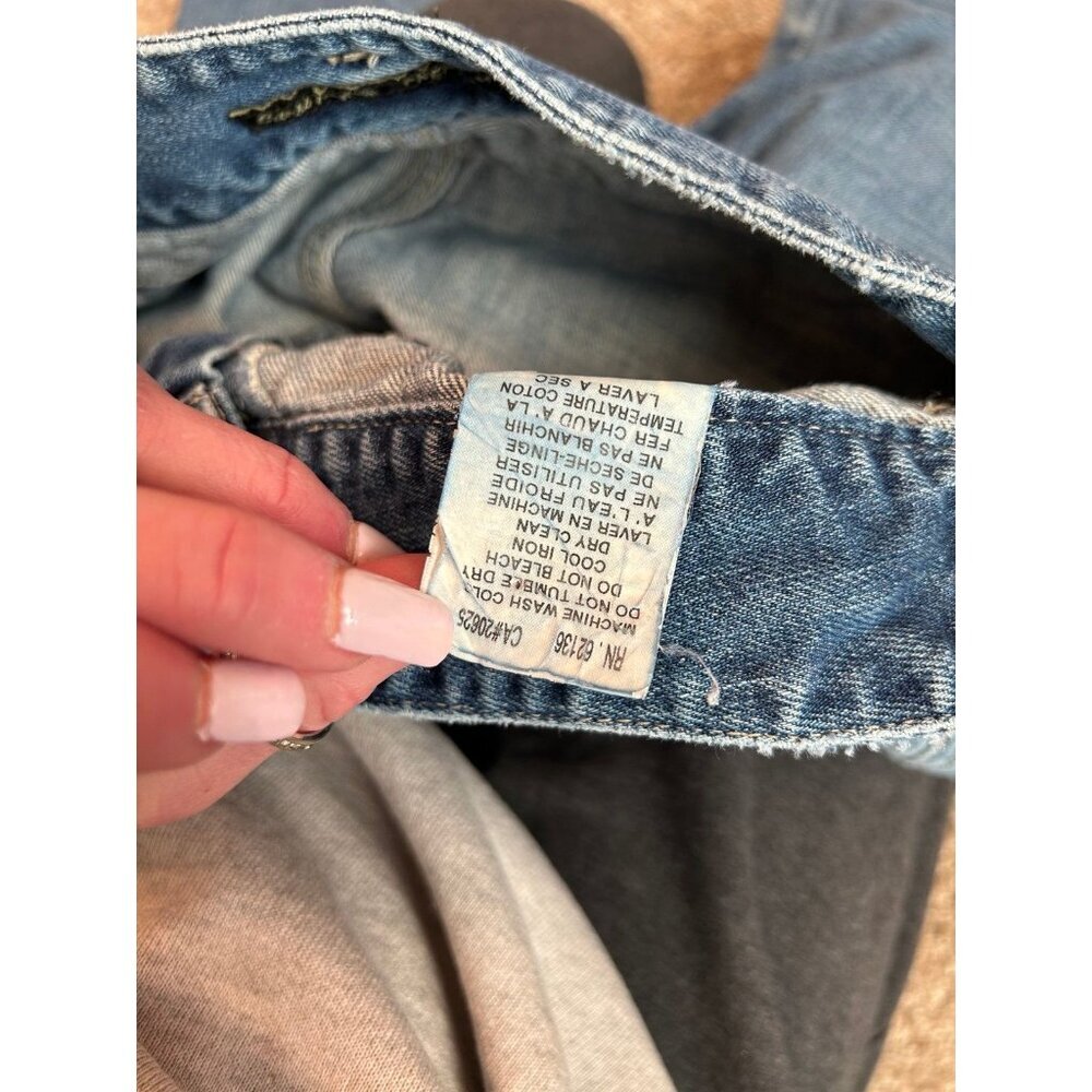 Vintage Y2K GUESS Jeans low rise square front pockets SZ 28" straight leg - Picture 6 of 9